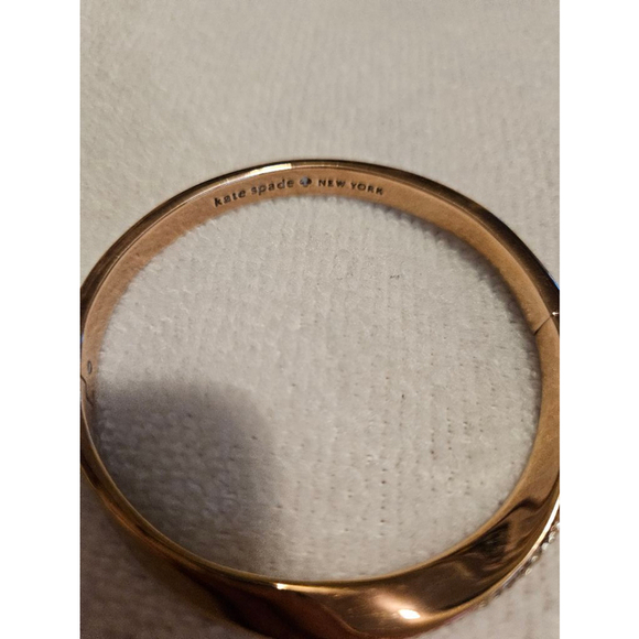 Kate Spade New York Gold Tone Twisted Bangle Crystals Bracelet - Picture 8 of 11